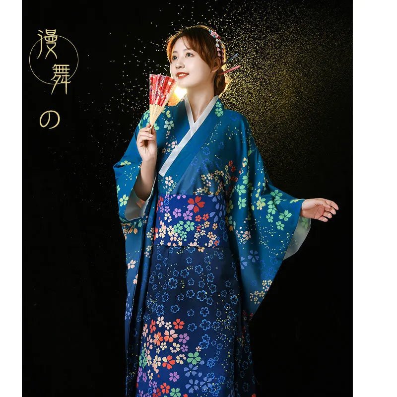 Kimono Yukata avec Obi pour Femme - Tresors asiatiques