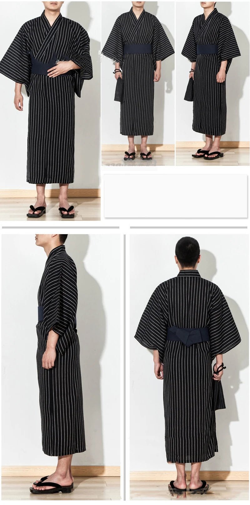 Kimono yukata traditionnel japonais pour hommes - Tresors asiatiques