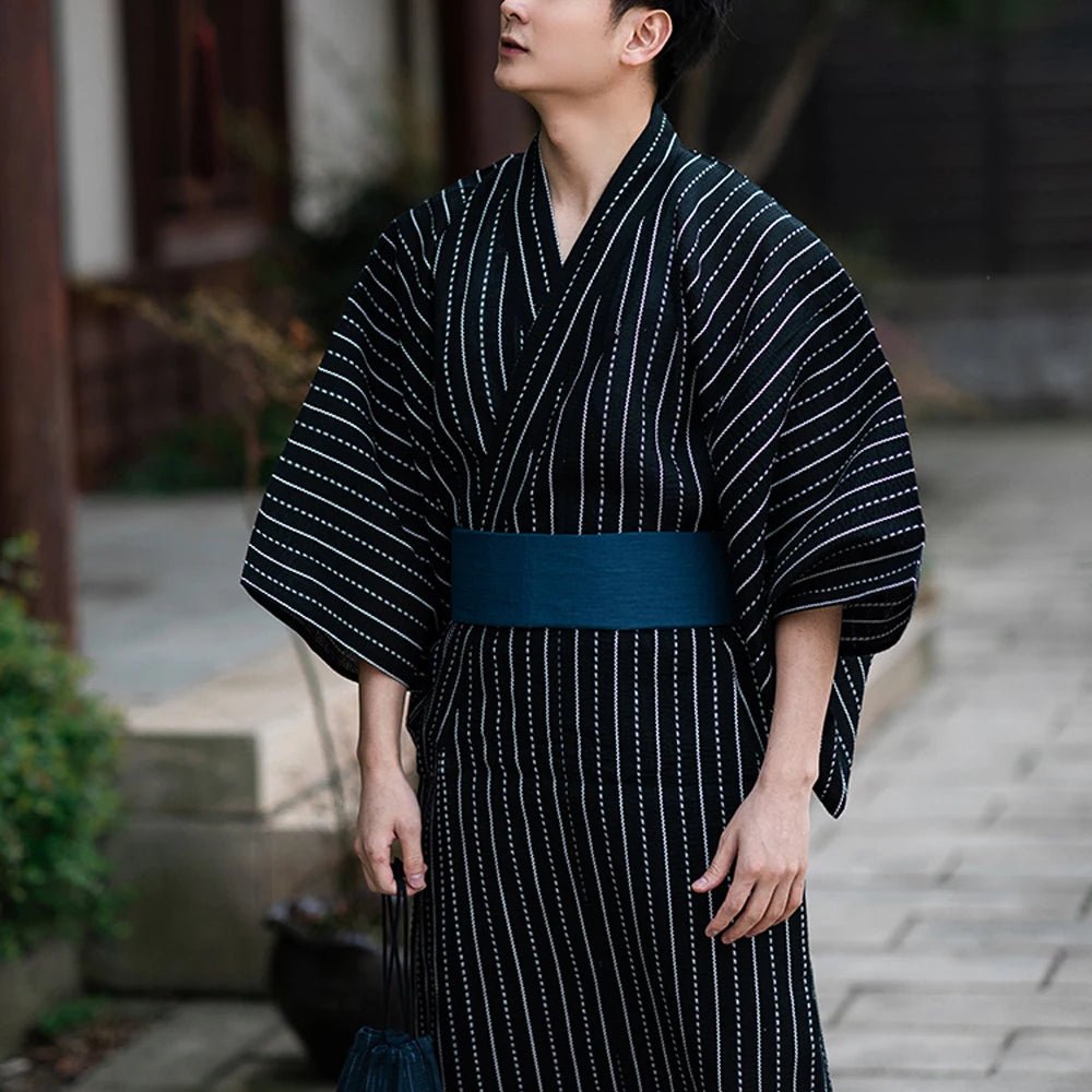 Kimono yukata traditionnel japonais pour hommes - Tresors asiatiques