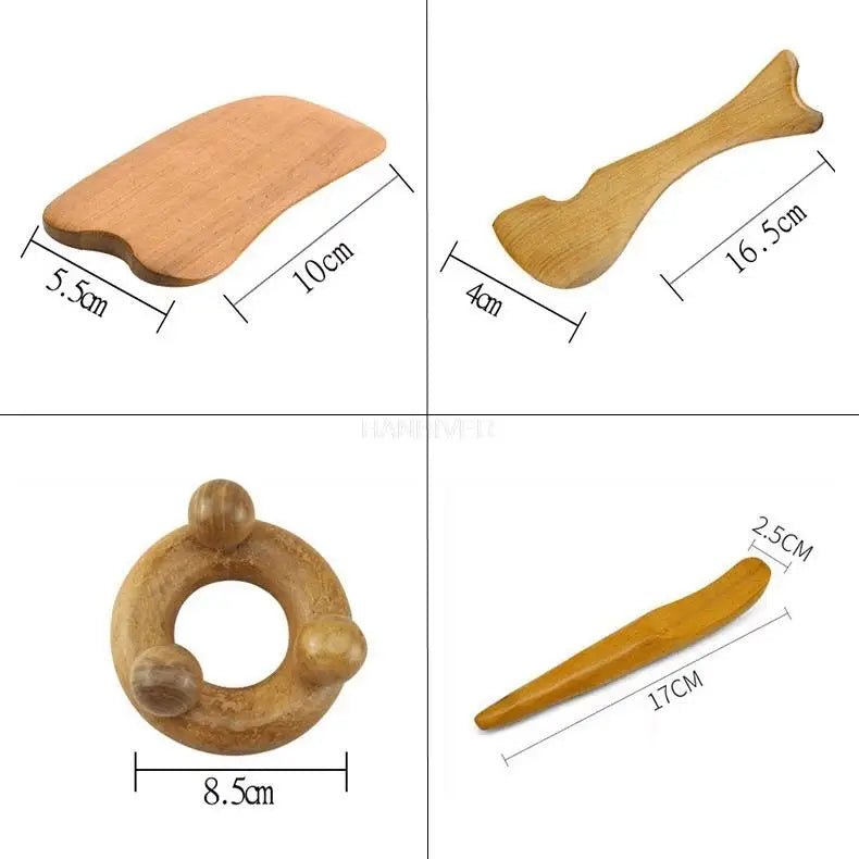 Kit de massage en bois naturel - Tresors asiatiques