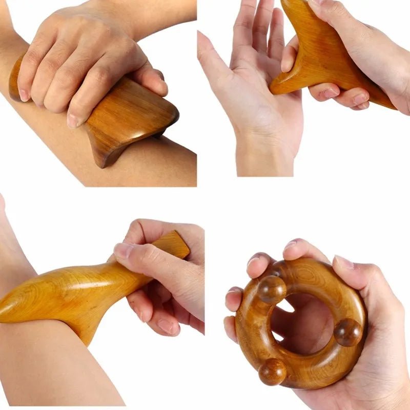 Kit de massage en bois naturel - Tresors asiatiques