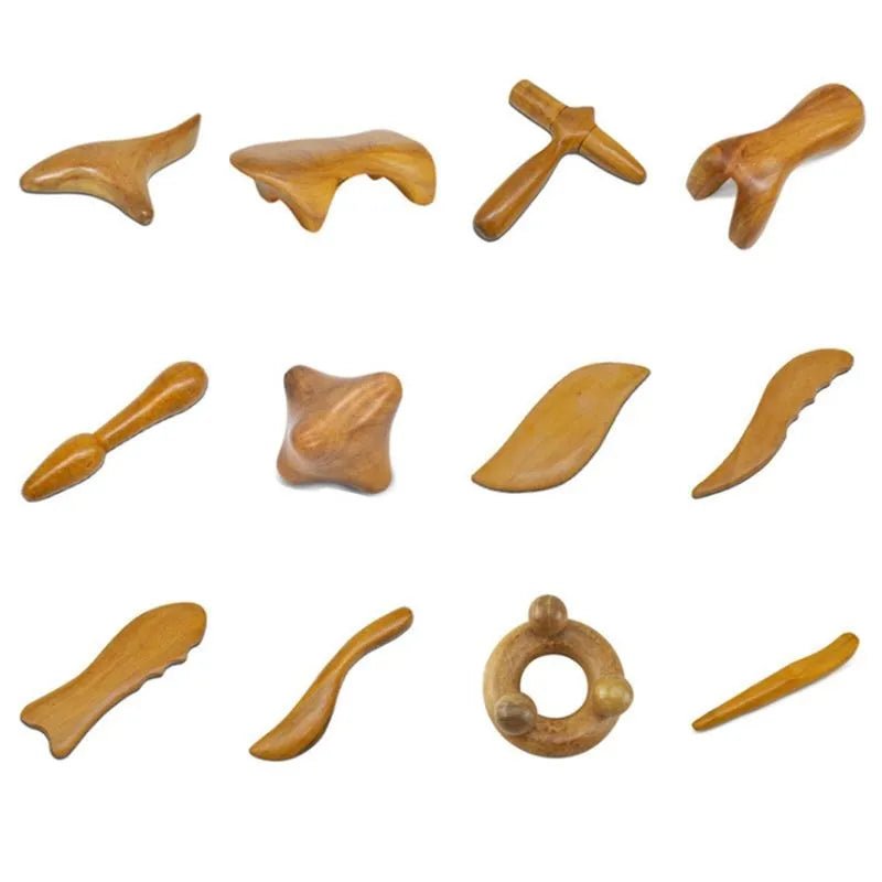 Kit de massage en bois naturel - Tresors asiatiques