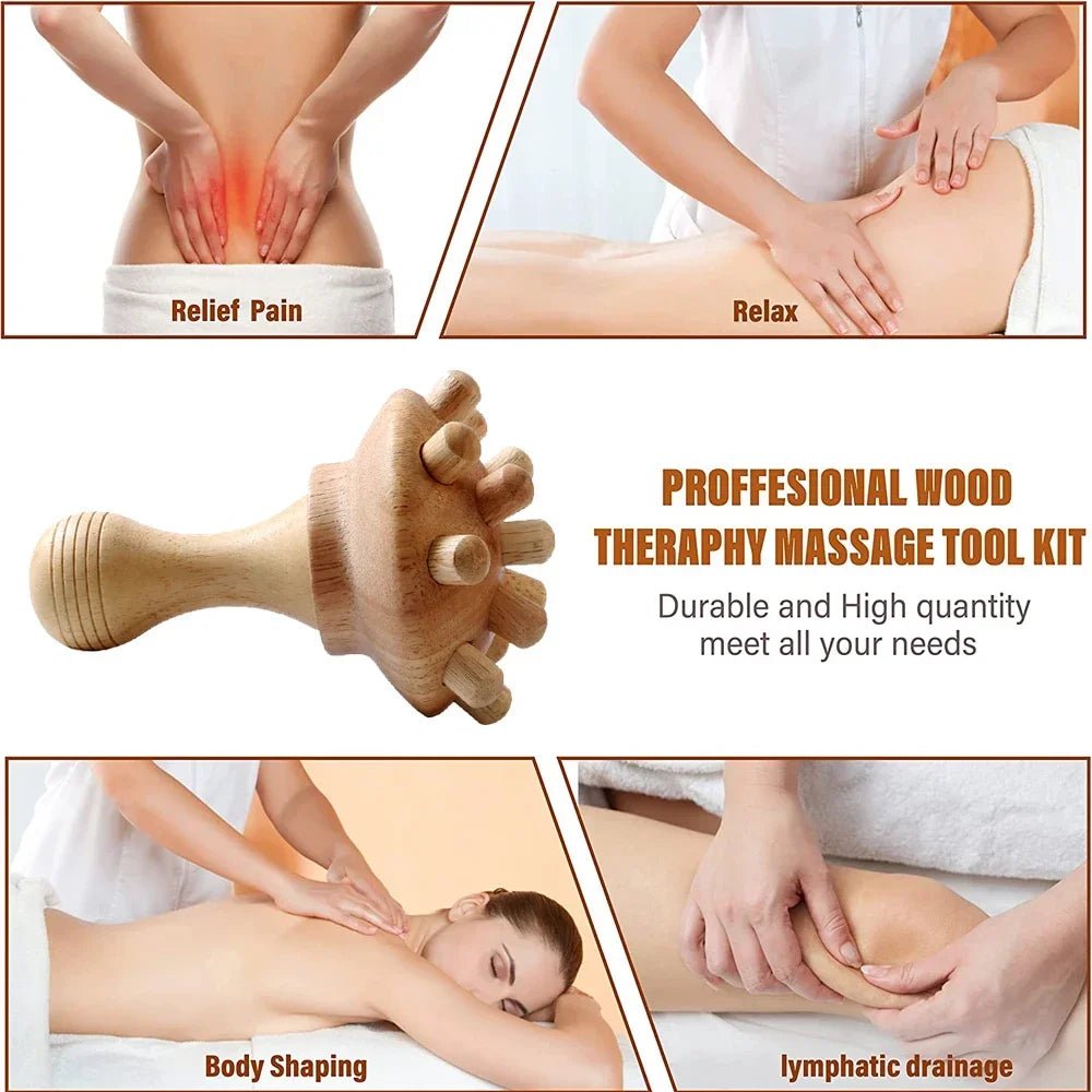 Outil de massage corporel en bois - Tresors asiatiques
