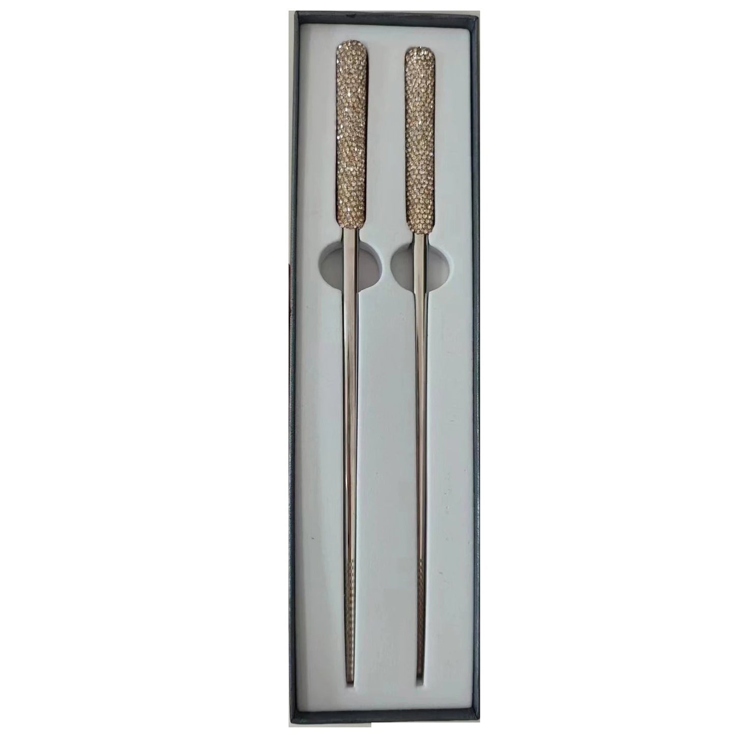 Paire de baguettes en acier inoxydable - Tresors asiatiques