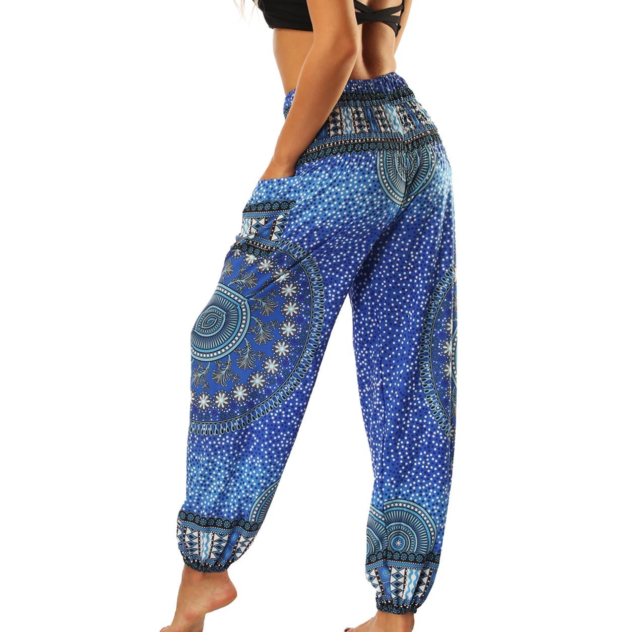 Pantalon bloomer taille haute à coupe décontractée - Tresors asiatiques