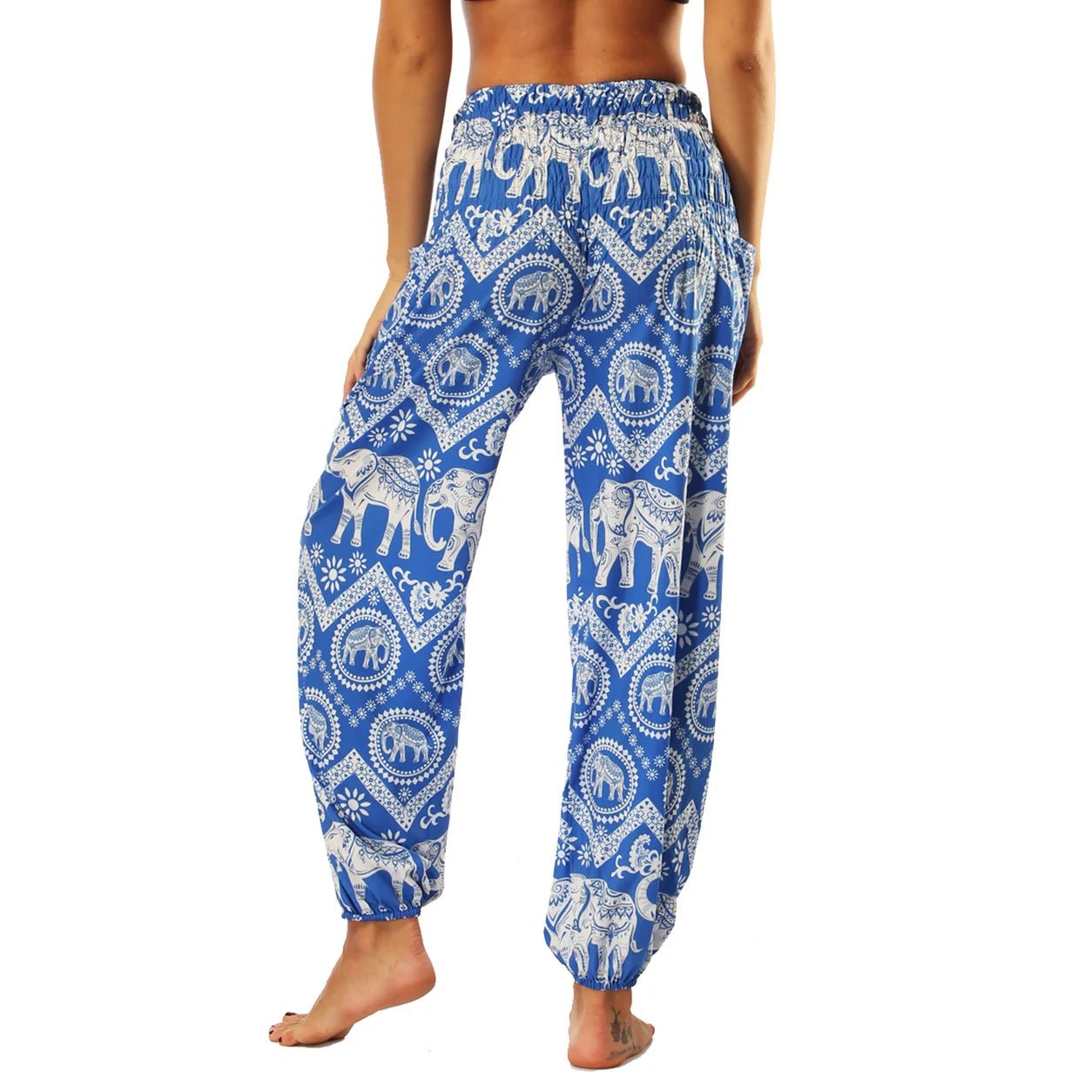 Pantalon bloomer taille haute à coupe décontractée - Tresors asiatiques