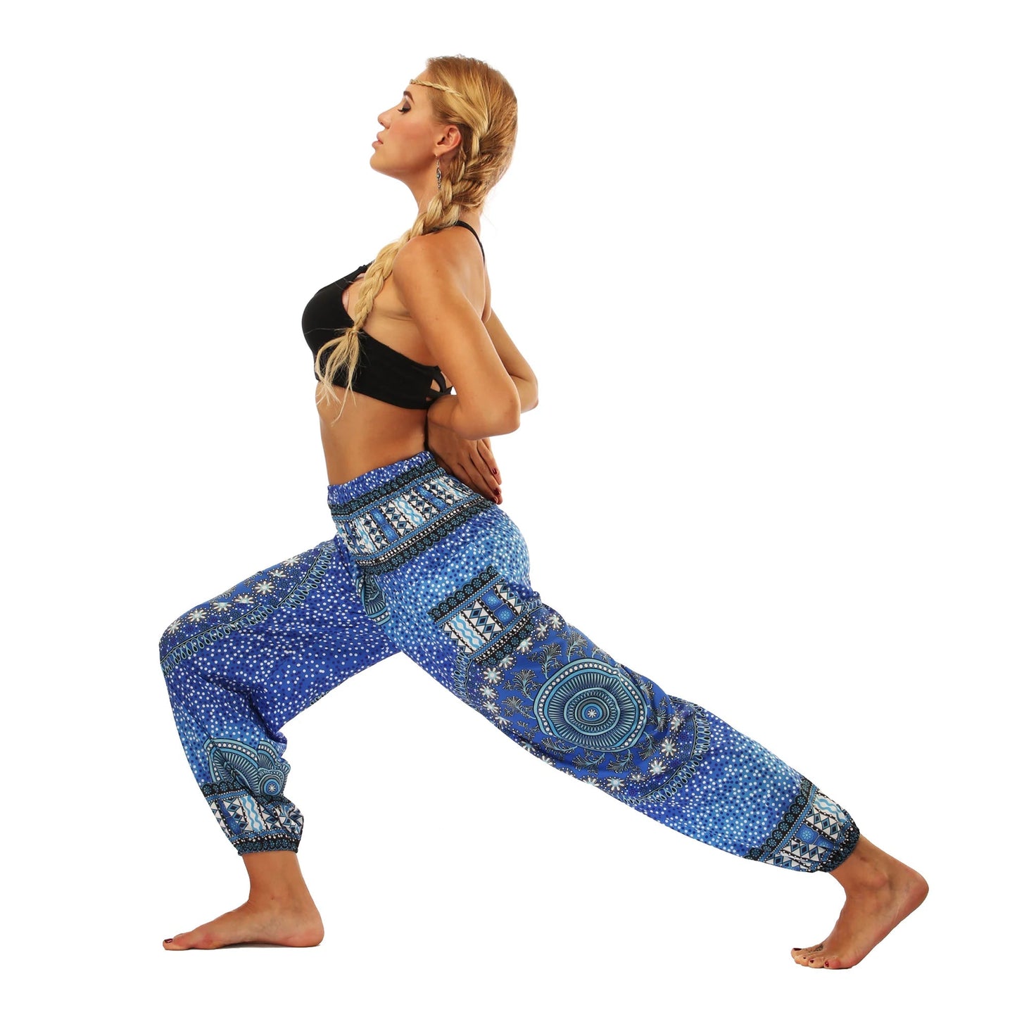 Pantalon bloomer taille haute à coupe décontractée - Tresors asiatiques