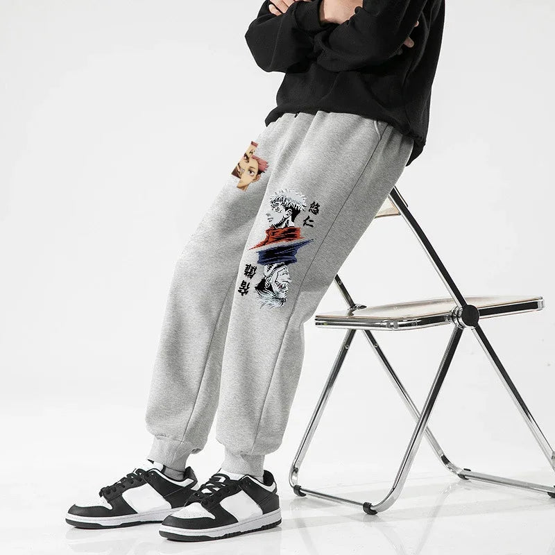 Pantalon de survêtement imprimé Jujutsu Kaisen pour hommes - Tresors asiatiques