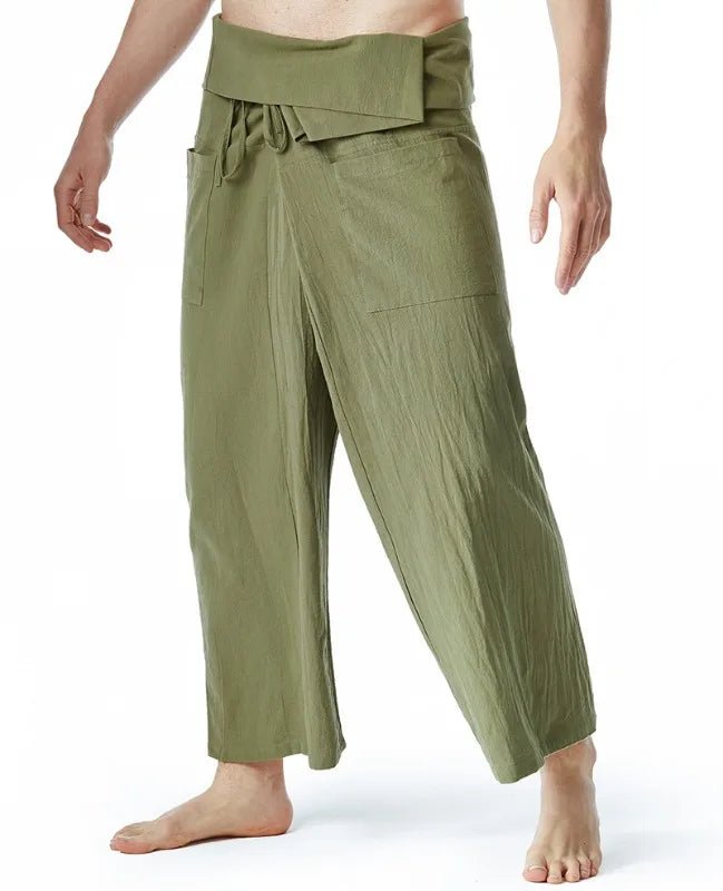 Pantalon de yoga en lin pour hommes et femmes - Tresors asiatiques