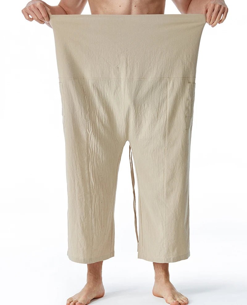 Pantalon de yoga en lin pour hommes et femmes - Tresors asiatiques