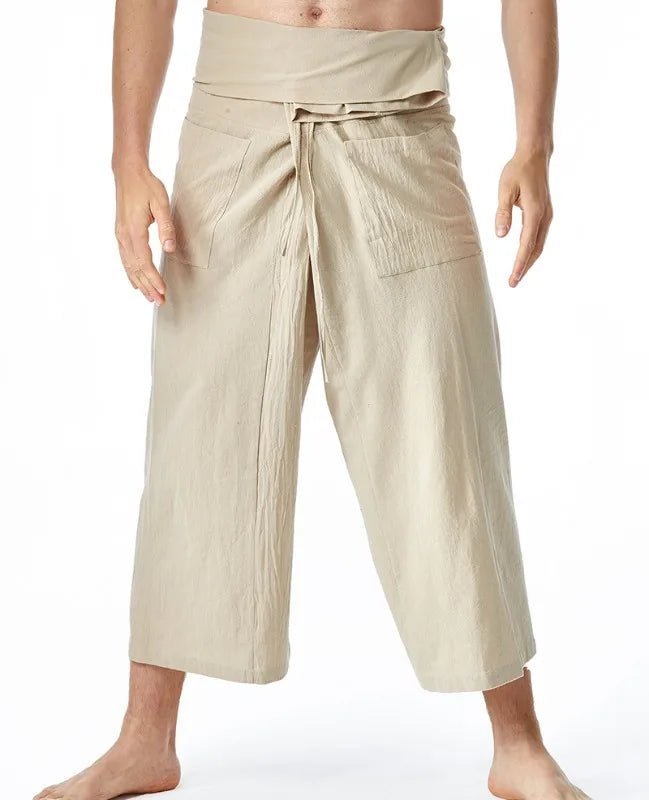 Pantalon de yoga en lin pour hommes et femmes - Tresors asiatiques