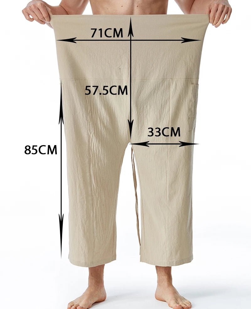 Pantalon de yoga en lin pour hommes et femmes - Tresors asiatiques