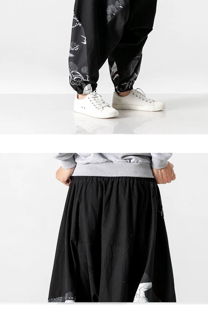 Pantalon Harajuku vintage pour hommes - Tresors asiatiques