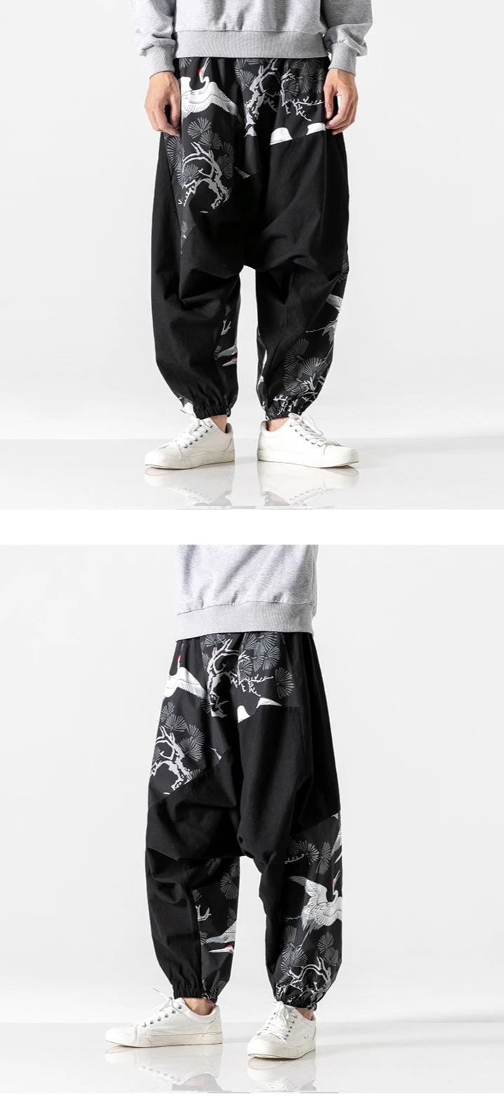 Pantalon Harajuku vintage pour hommes - Tresors asiatiques