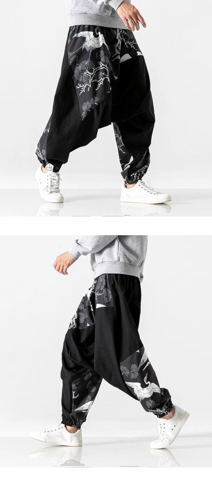 Pantalon Harajuku vintage pour hommes - Tresors asiatiques
