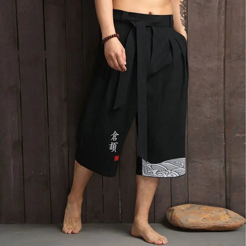 Pantalon kimono traditionnel japonais pour hommes - Tresors asiatiques