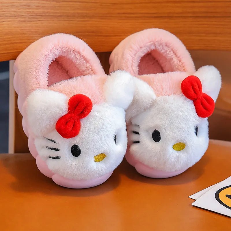 Pantoufles plates en peluche Pikachu pour enfants - Tresors asiatiques