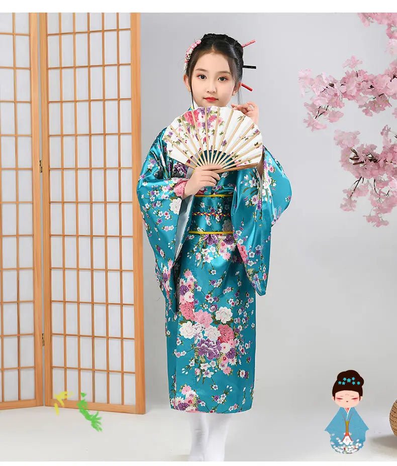 Peignoir kimono japonais pour enfants - Tresors asiatiques