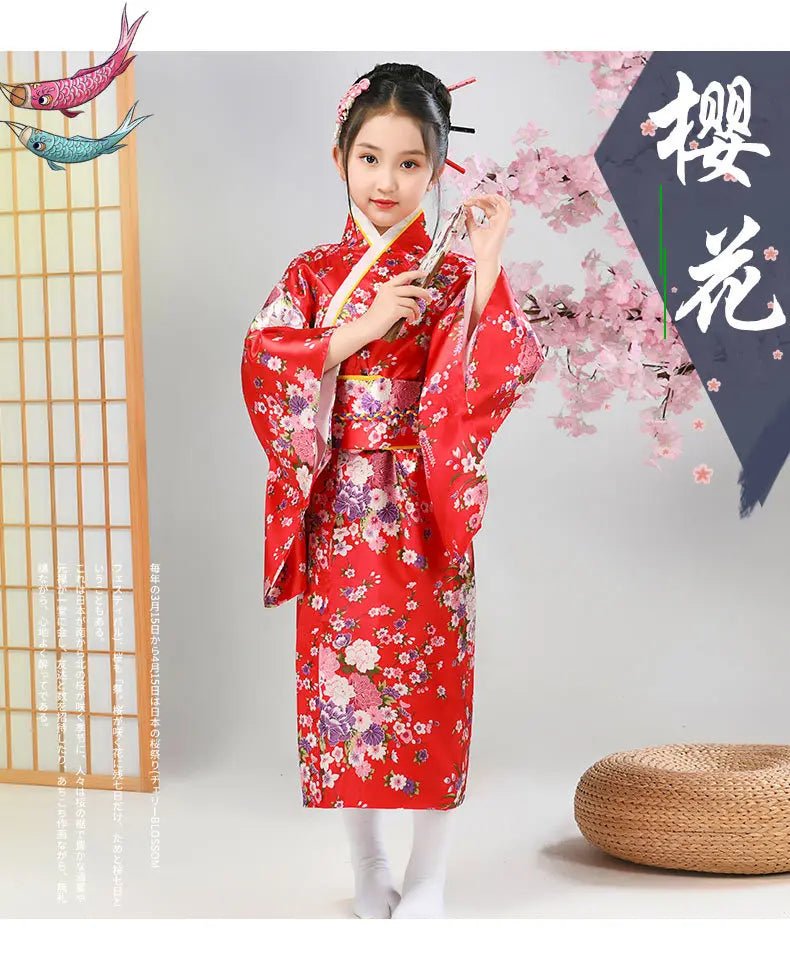 Peignoir kimono japonais pour enfants - Tresors asiatiques