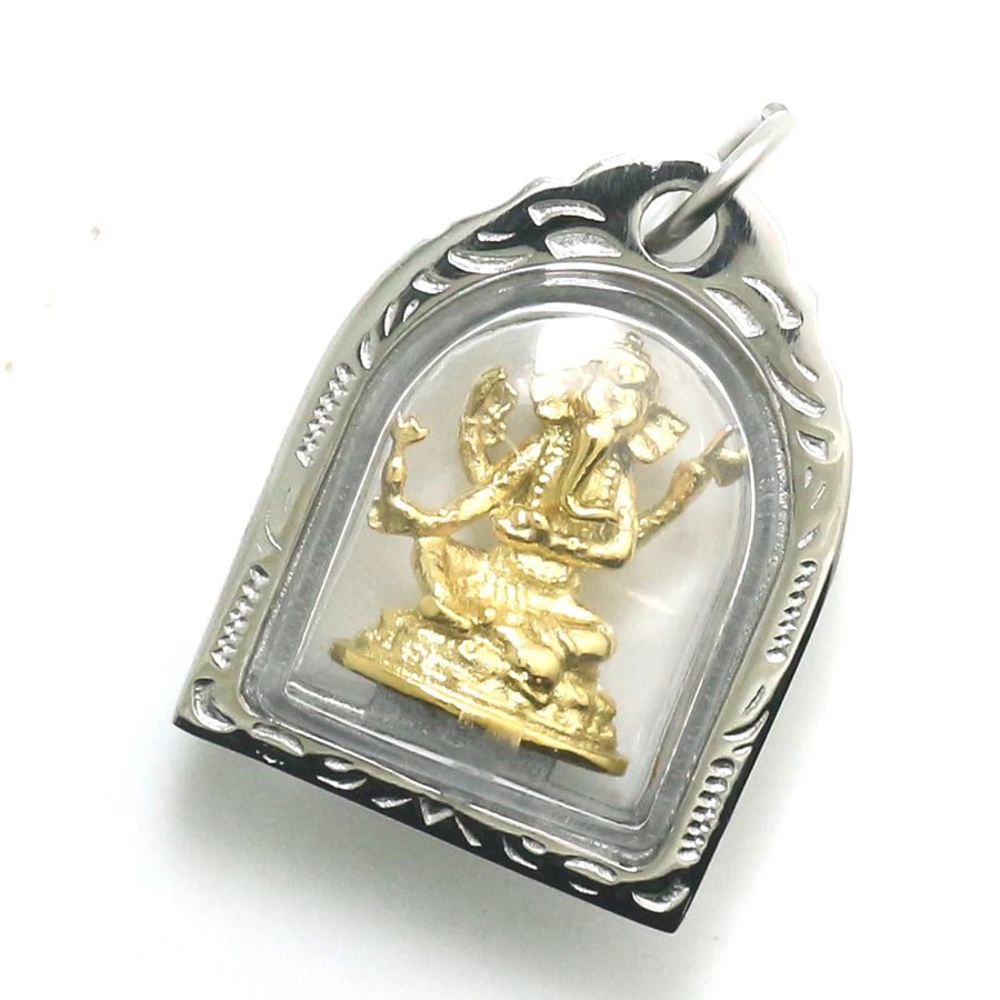 Pendentif en acier inoxydable Geneisha - Tresors asiatiques