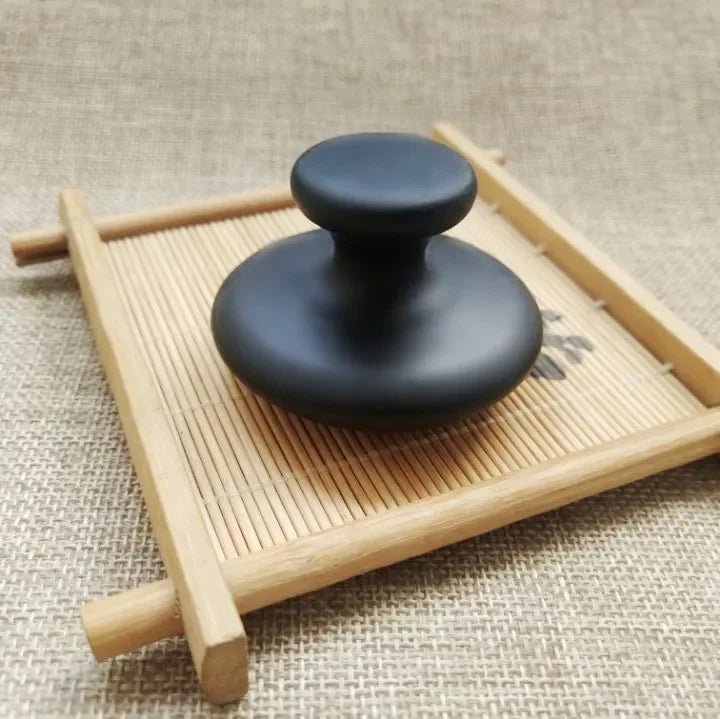 Pierre de massage à l'huile brute noire - Tresors asiatiques