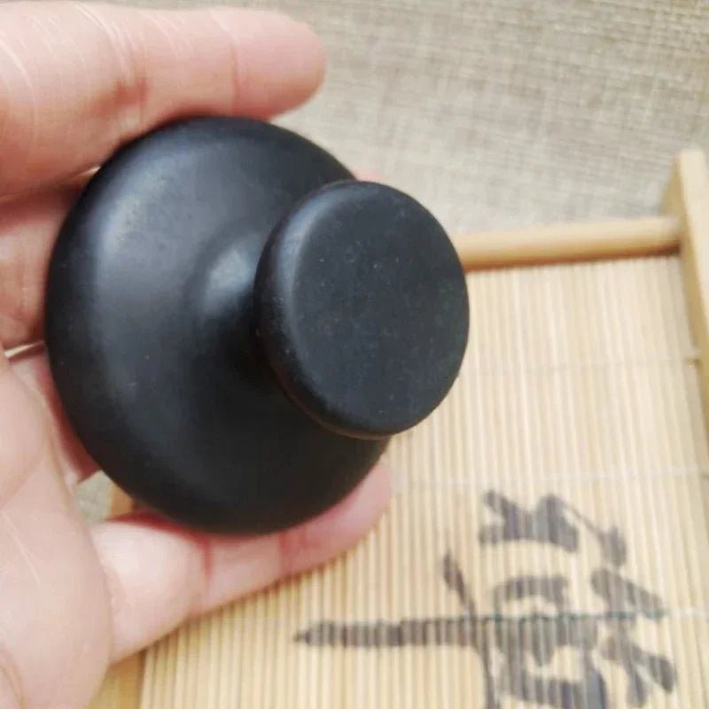 Pierre de massage à l'huile brute noire - Tresors asiatiques