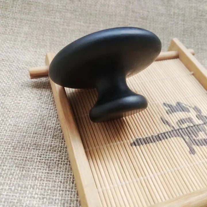 Pierre de massage à l'huile brute noire - Tresors asiatiques