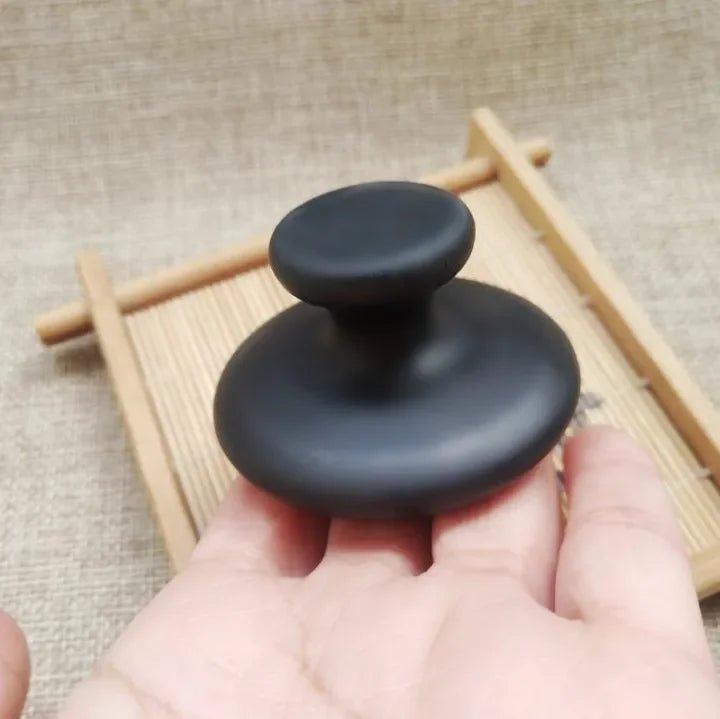 Pierre de massage à l'huile brute noire - Tresors asiatiques