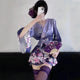 Pyjama kimono japonais violet ultra - sexy pour femmes - Tresors asiatiques