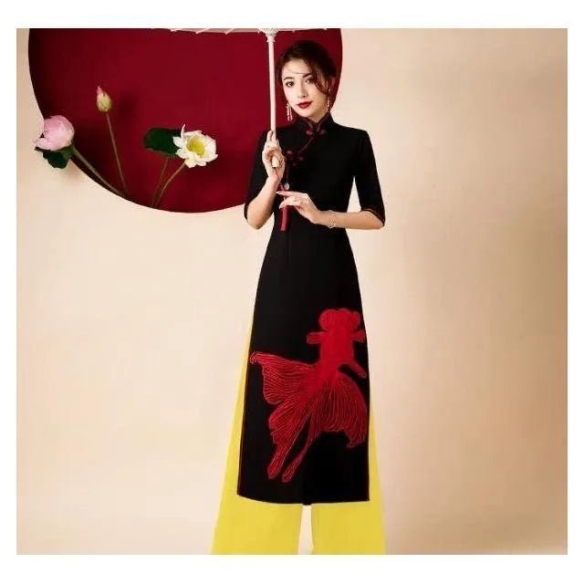 Robe cheongsam améliorée pour femmes - Tresors asiatiques