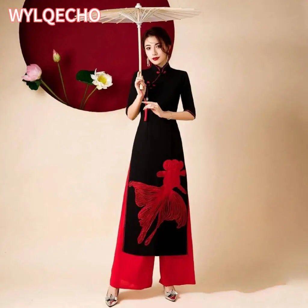 Robe cheongsam améliorée pour femmes - Tresors asiatiques