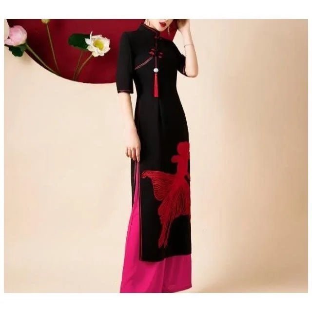 Robe cheongsam améliorée pour femmes - Tresors asiatiques