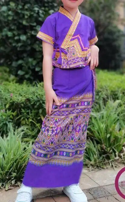 Robe de style ethnique thaïlandais pour filles - Tresors asiatiques
