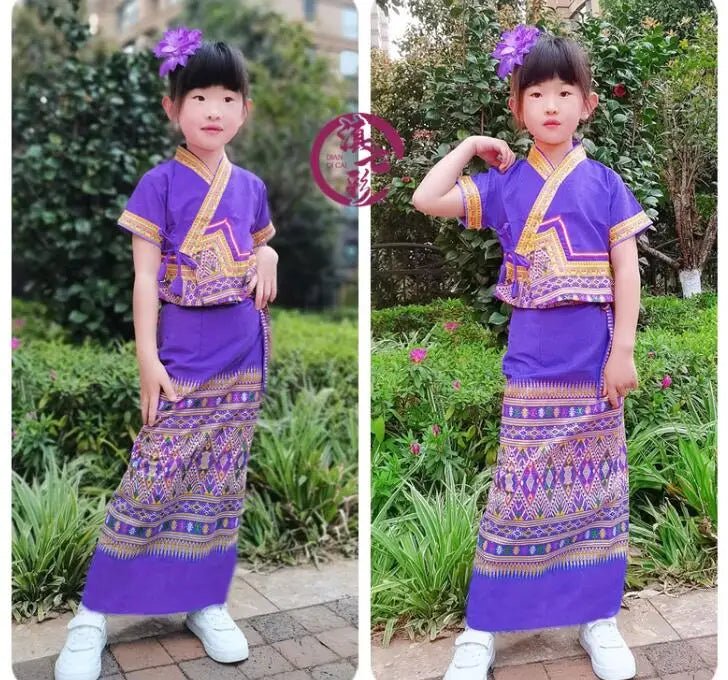 Robe de style ethnique thaïlandais pour filles - Tresors asiatiques