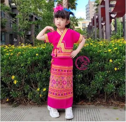 Robe de style ethnique thaïlandais pour filles