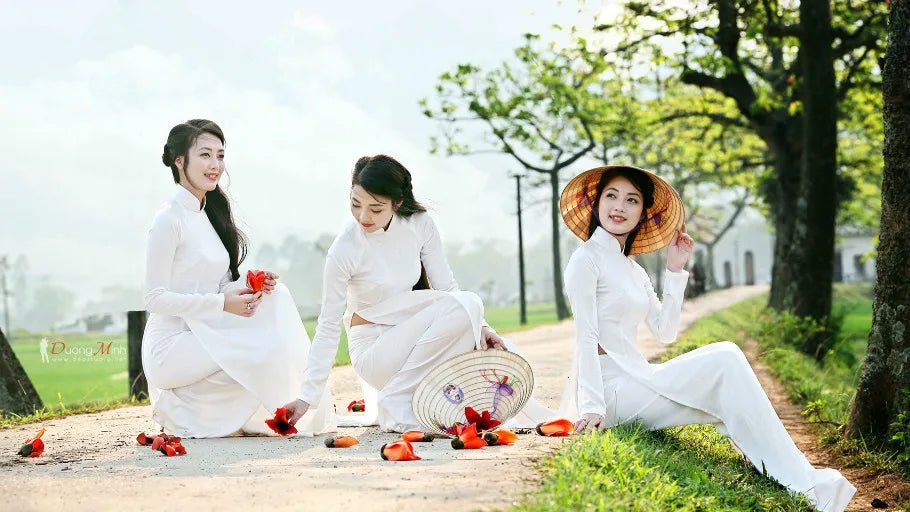 Robe et pantalon vietnamiens Ao Dai pour femmes - Tresors asiatiques