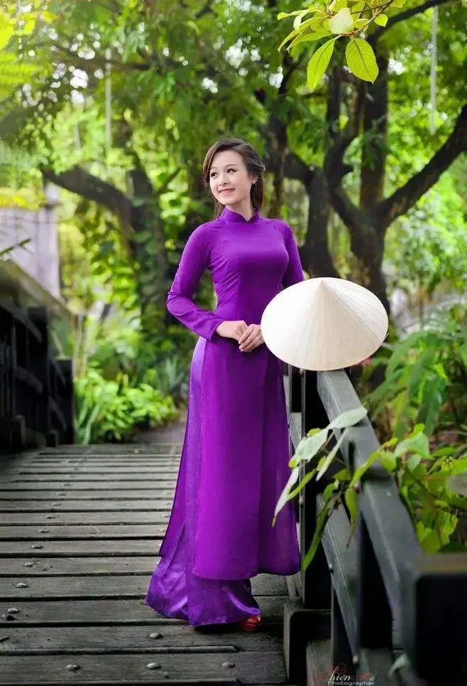 Robe et pantalon vietnamiens Ao Dai pour femmes - Tresors asiatiques