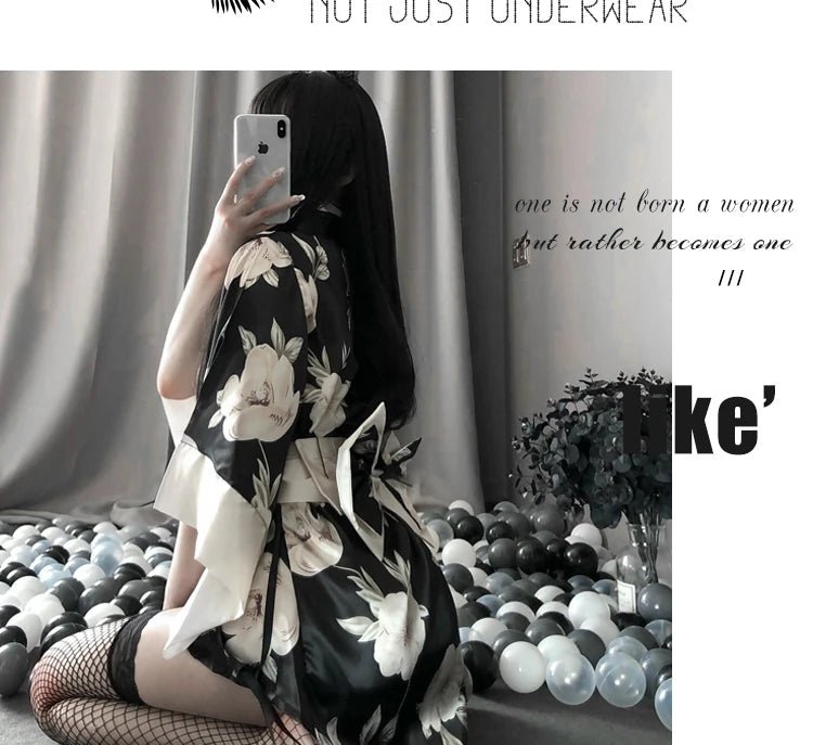 Robe kimono japonaise sexy - Tresors asiatiques