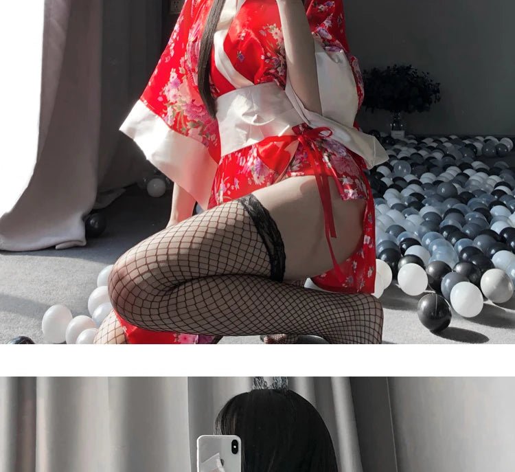 Robe kimono japonaise sexy - Tresors asiatiques