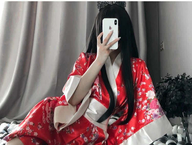 Robe kimono japonaise sexy - Tresors asiatiques