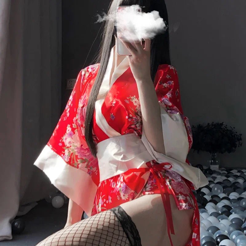 Robe kimono japonaise sexy - Tresors asiatiques