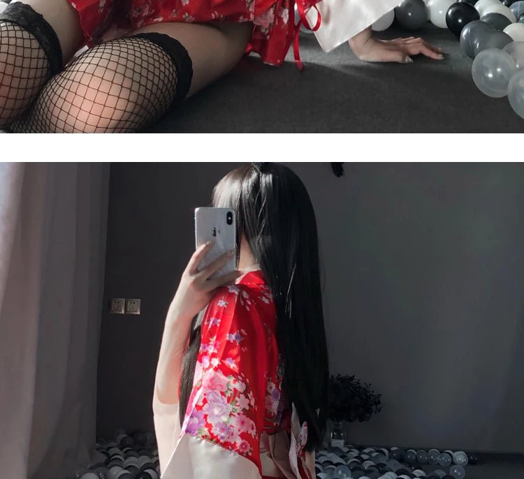 Robe kimono japonaise sexy - Tresors asiatiques
