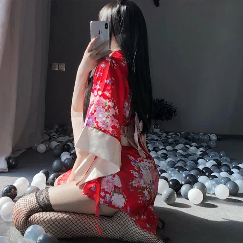 Robe kimono japonaise sexy - Tresors asiatiques