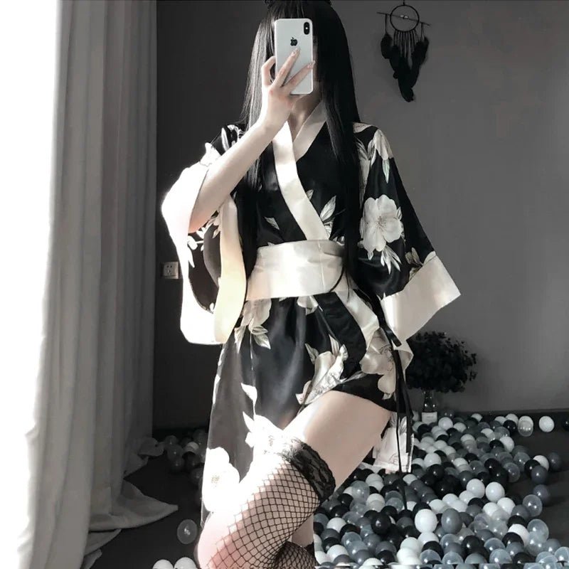 Robe kimono japonaise sexy - Tresors asiatiques