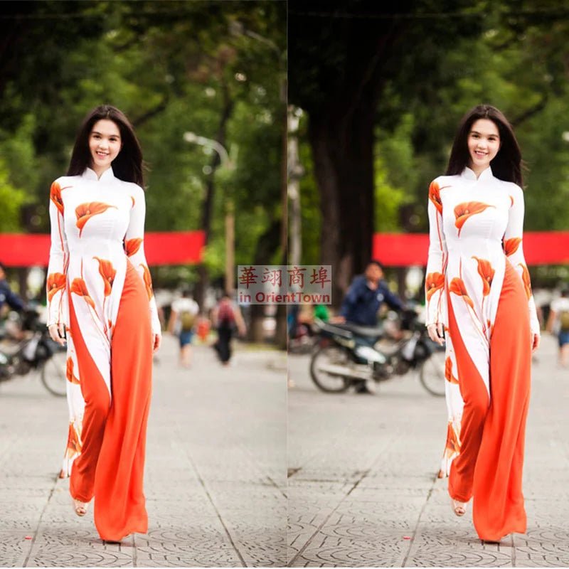 Robe traditionnelle vietnamienne Ao dai - Tresors asiatiques