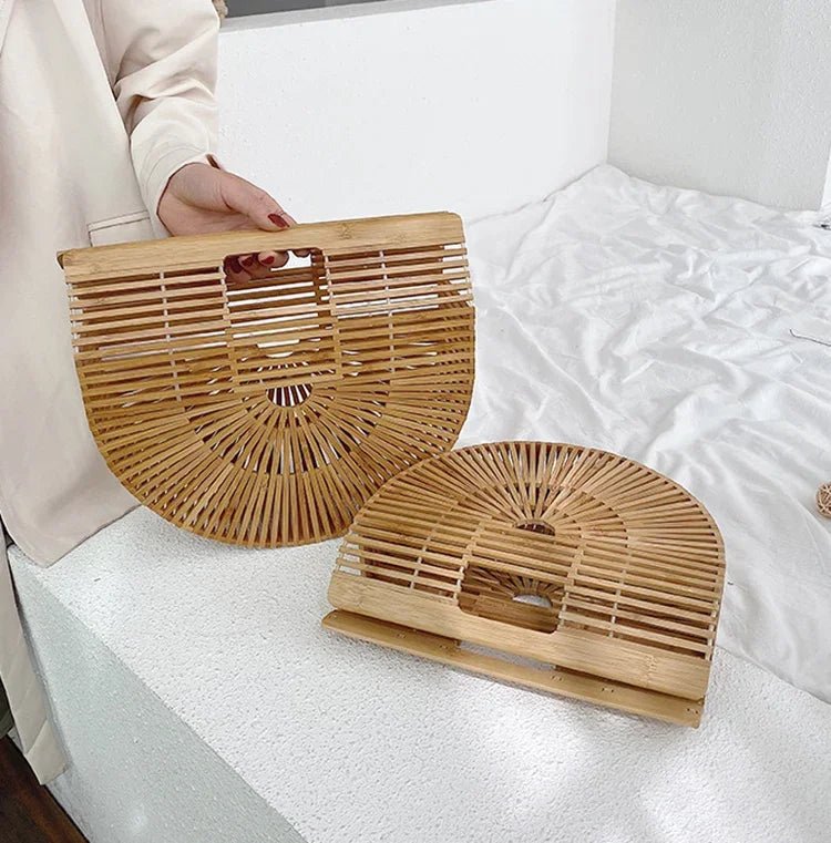 Sac à main tissé en paille pour femme - Tresors asiatiques