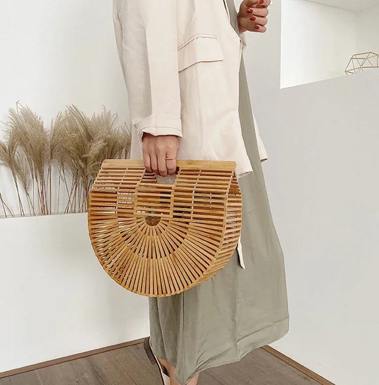 Sac à main tissé en paille pour femme - Tresors asiatiques