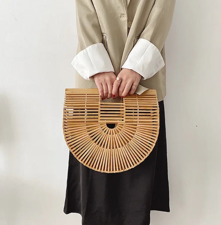 Sac à main tissé en paille pour femme - Tresors asiatiques