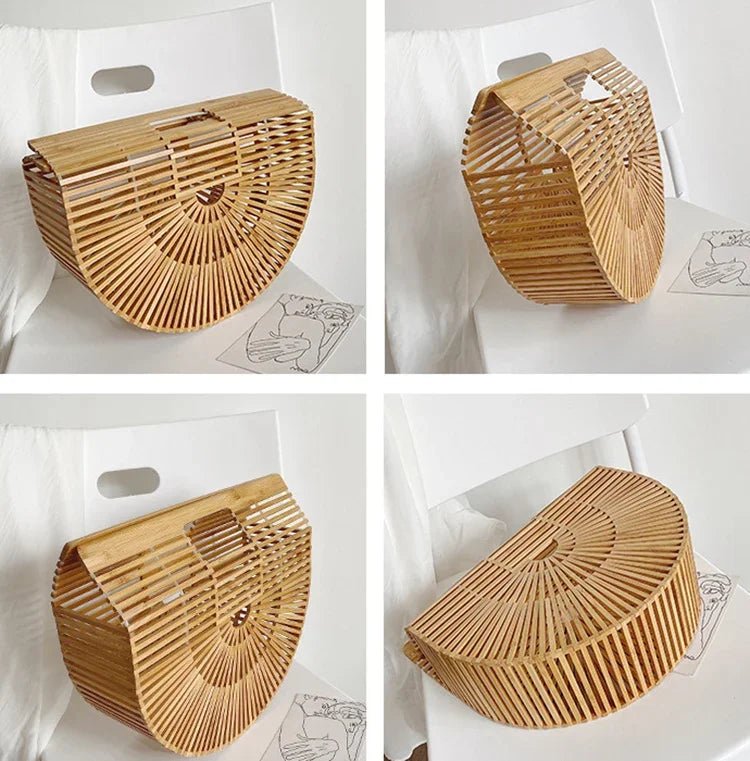 Sac à main tissé en paille pour femme - Tresors asiatiques