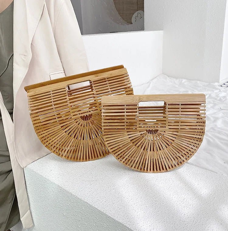 Sac à main tissé en paille pour femme - Tresors asiatiques